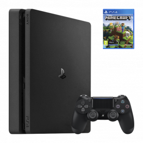 Набор Консоль Sony PlayStation 4 Slim 500GB Black Б/У  + Игра Minecraft Русская Озвучка - Retromagaz