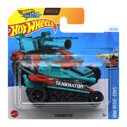 Машинка Базовая Hot Wheels Tanknator Netflix Ride-Ons 1:64 HTD42 Red - Retromagaz