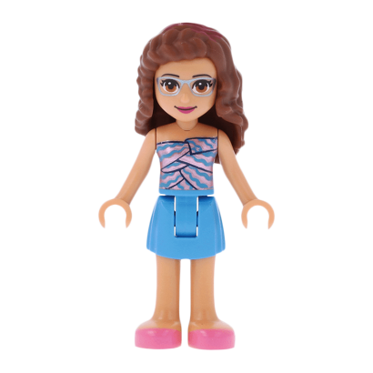 Фигурка Lego Girl Olivia Dark Azure Skirt Friends frnd380 2 Б/У - Retromagaz