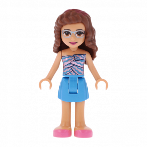 Фигурка Lego Girl Olivia Dark Azure Skirt Friends frnd380 2 Б/У