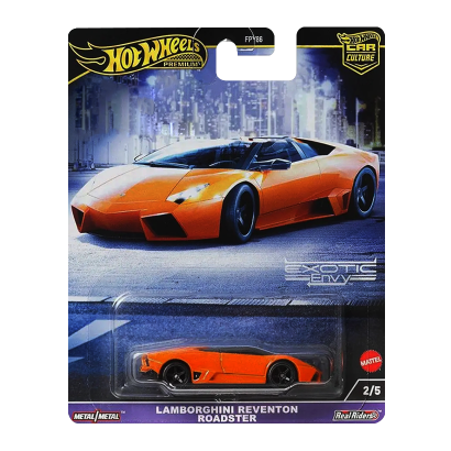 Машинка Premium Hot Wheels Lamborghini Reventón Roadster Exotic Envy 1:64 HKC76 Orange - Retromagaz