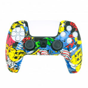 Чохол Силіконовий RMC PlayStation 5 Art Splash Yellow Blue Новий