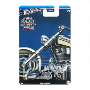 Тематическая Машинка Hot Wheels Bad Bagger Motorcycle Club 1:64 HRR90 Blue - Retromagaz