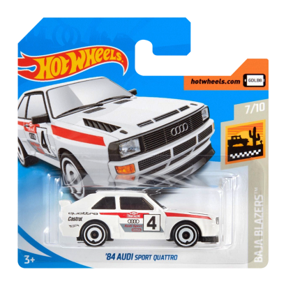 Машинка Базовая Hot Wheels '84 Audi Sport Quattro Baja Blazers 1:64 FWG04 White - Retromagaz