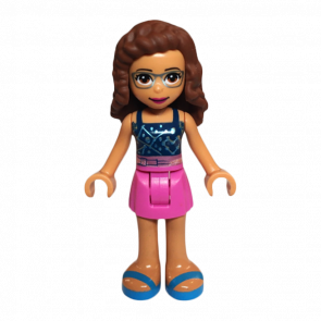 Фигурка Lego Girl Olivia Dark Pink Skirt Friends frnd424 1 Б/У - Retromagaz