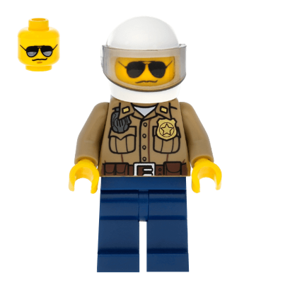 Фигурка Lego Police 973pb0985 Forest Dark Tan Shirt with Pockets City cty0276 Б/У - Retromagaz