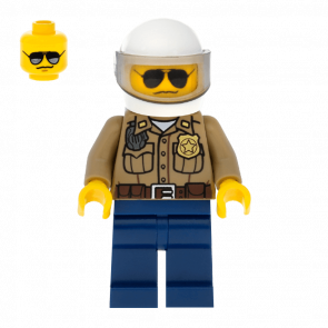 Фигурка Lego Police 973pb0985 Forest Dark Tan Shirt with Pockets City cty0276 Б/У