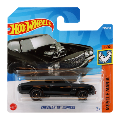 Машинка Базовая Hot Wheels Chevelle SS Express Muscle Mania 1:64 HCV18 Black - Retromagaz