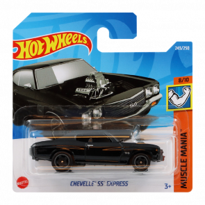 Машинка Базова Hot Wheels Chevelle SS Express Muscle Mania 1:64 HCV18 Black - Retromagaz