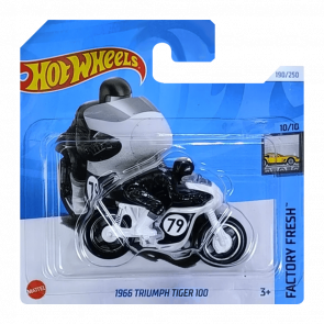 Машинка Базовая Hot Wheels 1966 Triumph Tiger 100 Factory Fresh 1:64 HRY62 White - Retromagaz