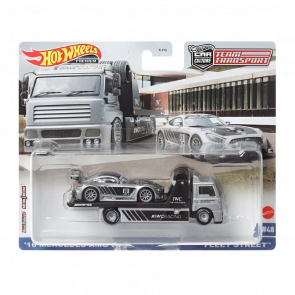 Машинка Premium Hot Wheels 2шт '16 Mercedes-AMG GT3 та Транспортер Fleet Street Team Transport 1:64 HCR39 Silver