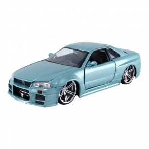 Машинка Jada 2002 Nissan Skyline GT-R (BNR34) Brian's Fast & Furious 1:24 Turquoise