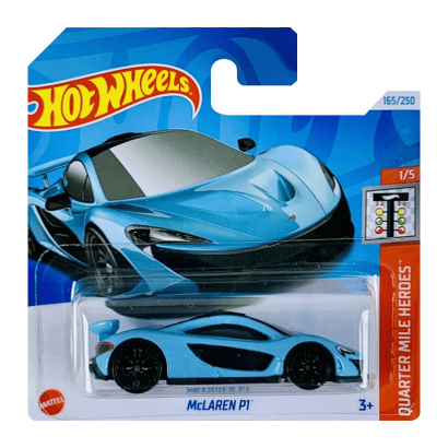 Машинка Базова Hot Wheels McLaren P1 Quarter Mile Heroes 1:64 HTB85 Blue - Retromagaz