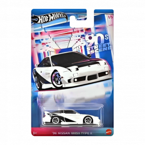 Тематическая Машинка Hot Wheels '96 Nissan 180SX Type X '90s Street Scene 1:64 JCB57 White