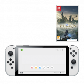 Набір Консоль Nintendo Switch OLED Model HEG-001 64GB White Новий  + Гра Hogwarts Legacy Російські Субтитри