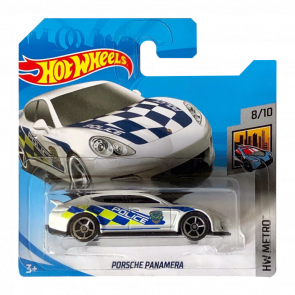 Машинка Базовая Hot Wheels Porsche Panamera Police Metro 1:64 FJW87 White