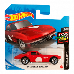 Машинка Базова Hot Wheels '64 Corvette Sting Ray Race Day 1:64 GRX90 Red