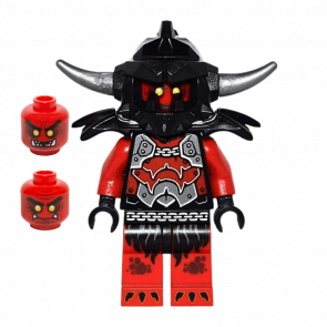 Фигурка Lego Lava Monster Army Ash Attacker Flat Silver Horns Nexo Knights nex045 Б/У - Retromagaz