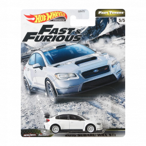 Машинка Premium Hot Wheels 2016 Subaru WRX STI Fast & Furious 1:64 GJR66 White