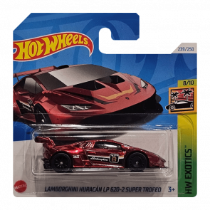 Машинка Базовая Hot Wheels Lamborghini Huracán LP 620-2 Super Trofeo Super Treasure Hunt STH Exotics 1:64 HTF43 Red - Retromagaz