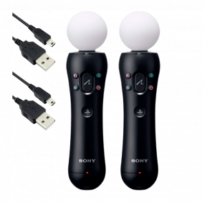 Контроллеры Беспроводной Sony PlayStation 4 Move 2шт Black Б/У - Retromagaz