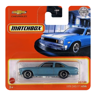 Машинка Велике Місто Matchbox 1979 Chevy Nova Showroom 1:64 GXM28 Blue - Retromagaz