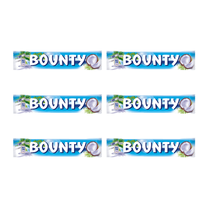 Набір Батончик Bounty з М'якоттю Кокосу у Молочному Шоколаді 57g 6шт - Retromagaz