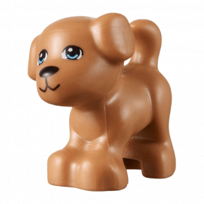 Фігурка Lego Земля Dog Friends Puppy Standing with Bright Light Blue Eyes Animals 93088pb02 4611977 6017046 Medium Nougat Б/У - Retromagaz