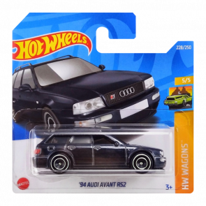 Машинка Базова Hot Wheels `94 Audi Avant RS2 Super Treasure Hunt STH Wagons 1:64 HCY22 Black - Retromagaz