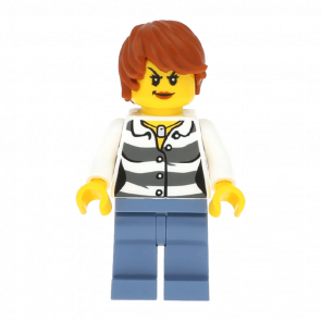 Фигурка Lego Police Crook Female Dark Orange Hair City cty0514 1 Б/У