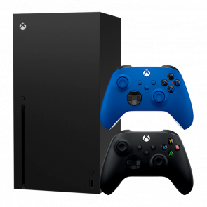 Набір Консоль Microsoft Xbox Series X 1TB Black Новий  + Геймпад Бездротовий Controller Shock Blue - Retromagaz