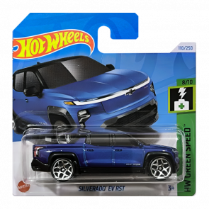 Машинка Базовая Hot Wheels Silverado EV RST Green Speed 1:64 HRY63 Blue