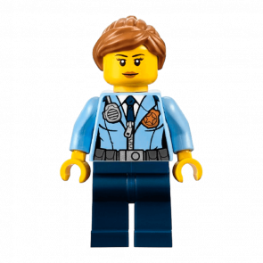 Фигурка Lego Police 973pb2161 Officer Female Jacket with Dark Blue Tie City cty0620 Б/У