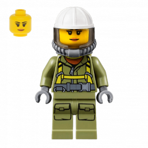 Фигурка Lego Volcano Explorers 973pb2453 Female Worker Suit with Harness City cty0681 Б/У