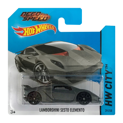 Машинка Базовая Hot Wheels Lamborghini Sesto Elemento Need for Speed City 1:64 BFF92 Grey - Retromagaz