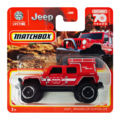 Машинка Велике Місто Matchbox Jeep Wrangler Superlift Off-Road 1:64 HLD28 Red - Retromagaz