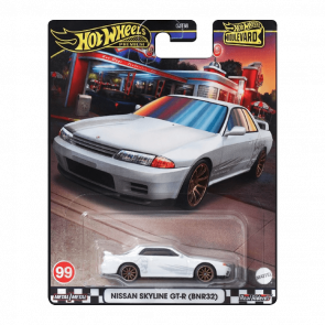 Машинка Premium Hot Wheels Nissan Skyline GT-R (BNR32) Boulevard 1:64 HRT74 White