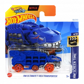 Машинка Базовая Hot Wheels HW Ultimate T-Rex Transporter Netflix Screen Time 1:64 HRY50 Blue