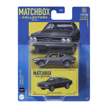 Машинка Premium Matchbox 1969 Audi 100 Coupe S Collectors 1:64 HVW06 Grey - Retromagaz