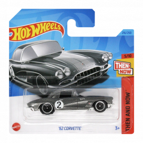 Машинка Базовая Hot Wheels '62 Corvette Then and Now 1:64 HKJ42 Grey - Retromagaz