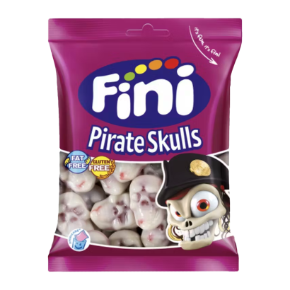 Конфеты Жевательные Fini Pirate Skulls Halloween 90g - Retromagaz