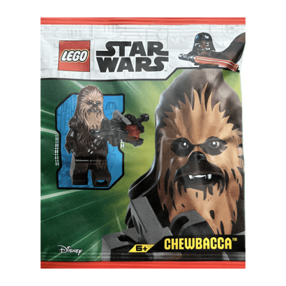 Конструктор Lego Фигурка Chewbacca Medium Nougat Fur Paper Bag Star Wars 912404 sw0532 Новый - Retromagaz