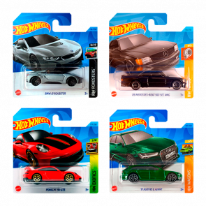 Набор Машинка Базовая Hot Wheels Audi RS 6 HKH69 + Mercedes-Benz 560 HKG45 + BMW i8 HKH44 + Porsche 911 HKH97