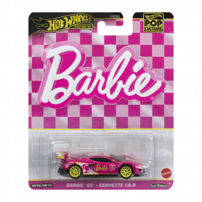 Машинка Premium Hot Wheels Corvette C8.R Barbie Pop Culture 1:64 HVJ51 Pink