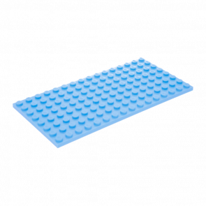 Пластина Lego Звичайна 2шт 8 x 16 92438 4600612 Bright Light Blue Б/У - Retromagaz