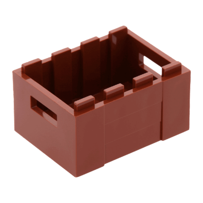 Емкость Lego 2шт Crate 2/3 3 x 4 x 1 30150 4211185 Reddish Brown Б/У - Retromagaz