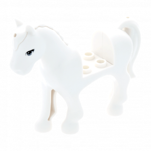 Фигурка Lego Земля Horse Blue Eyes Pattern Animals 93083c01pb02 4599749 6016702 6091562 6091843 White Б/У - Retromagaz