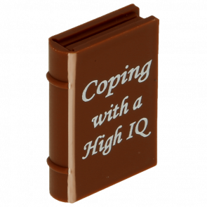 Книга Lego Book 2 x 3 with White 'Coping with a High IQ' Pattern 33009pb049 6109696 Reddish Brown Б/У - Retromagaz