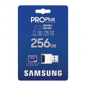 Карта Памяти Samsung Pro Plus UHS-I U3 V30 A2 + Reader 256GB