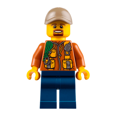 Фігурка Lego Jungle 973pb2756 Explorer Dark Orange Jacket with Pouches City cty0793 Б/У - Retromagaz